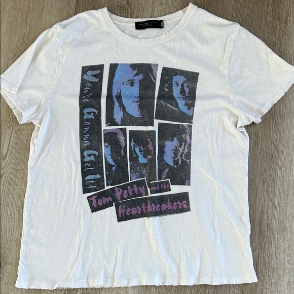 GUC Vintage Graphic tom petty Band T-Shirt sz L raw edge! - Picture 1 of 7